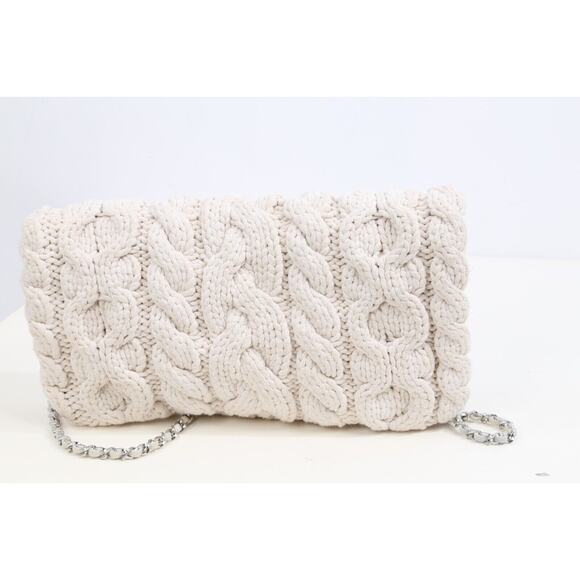 Zadig & Voltaire Rock Knitted Ivory Macramé Chain Shoulder Bag - Picture 15 of 16